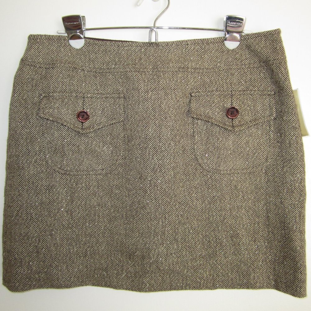 Michael Kors Mini Tweed Chocolate Combo Skirt